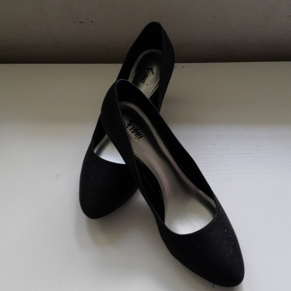 Black Glitter Fioni Heels